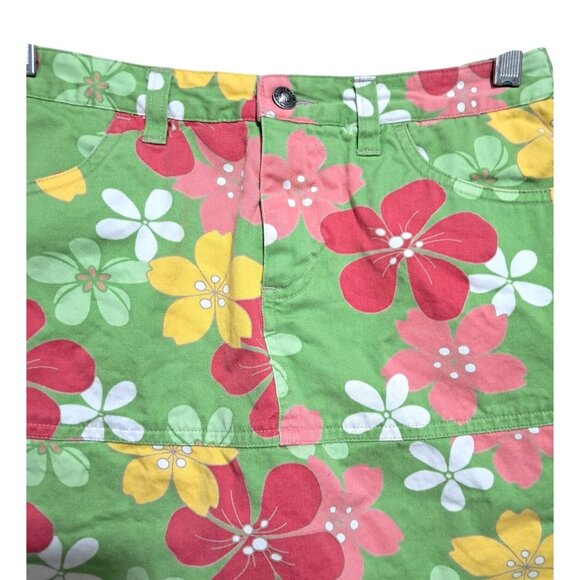 Floral Fringe Denim Skort Skirt Girls Size 16 by Copper Key - Picture 2 of 9